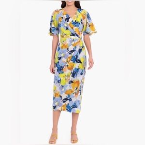 MAGGY LONDON Floral Wrap Dress